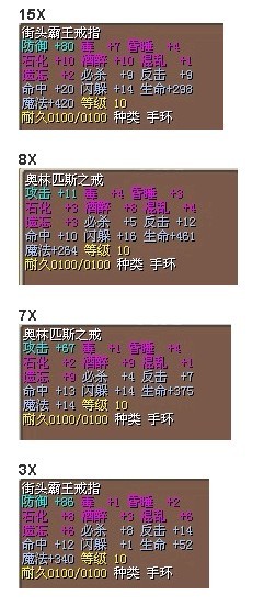 出售各种合成街头戒指