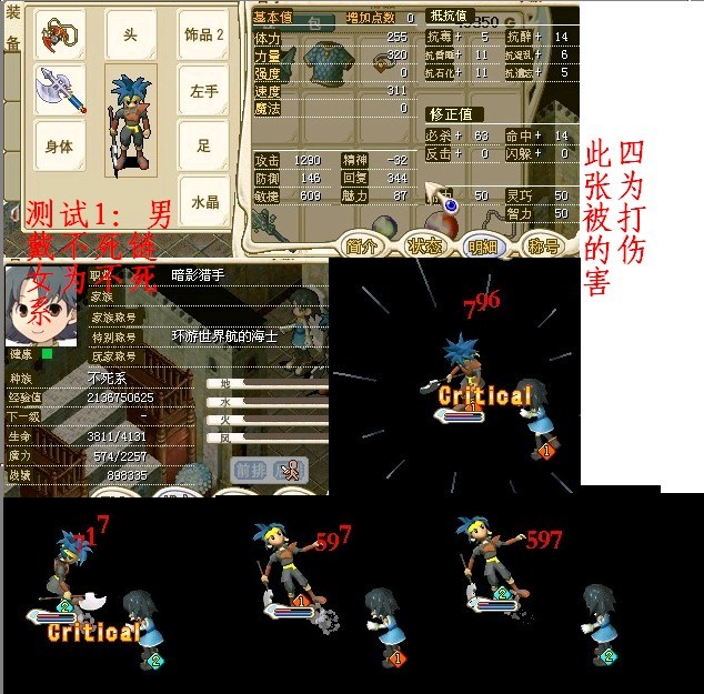 佩带不死系戒指被不死系人打的伤害