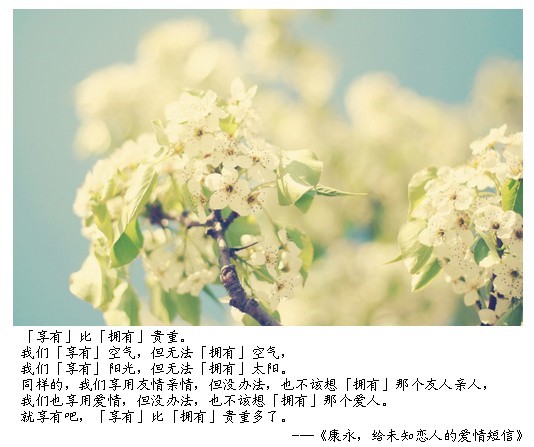 （七）康永，给未知恋人的爱情短信