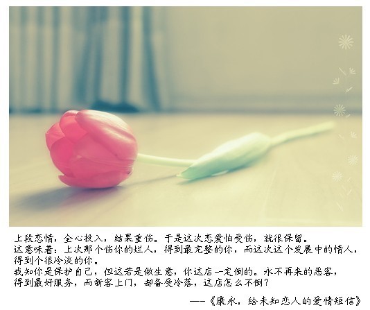 （五）康永，给未知恋人的爱情短信