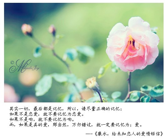（二）康永，给未知恋人的爱情短信